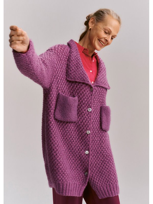 Lana Grossa JAKKE Ecopuno & Per Fortuna - Strikkeopskrift (SE)