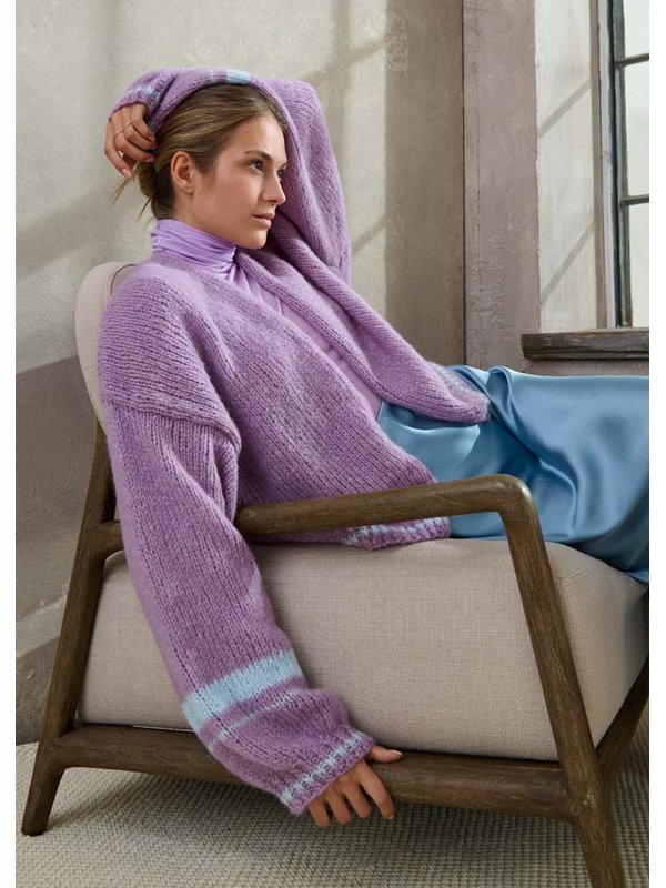 Lana Grossa OVERSIZE-JAKKE Alpaca Air - Strikkeopskrift (SE)