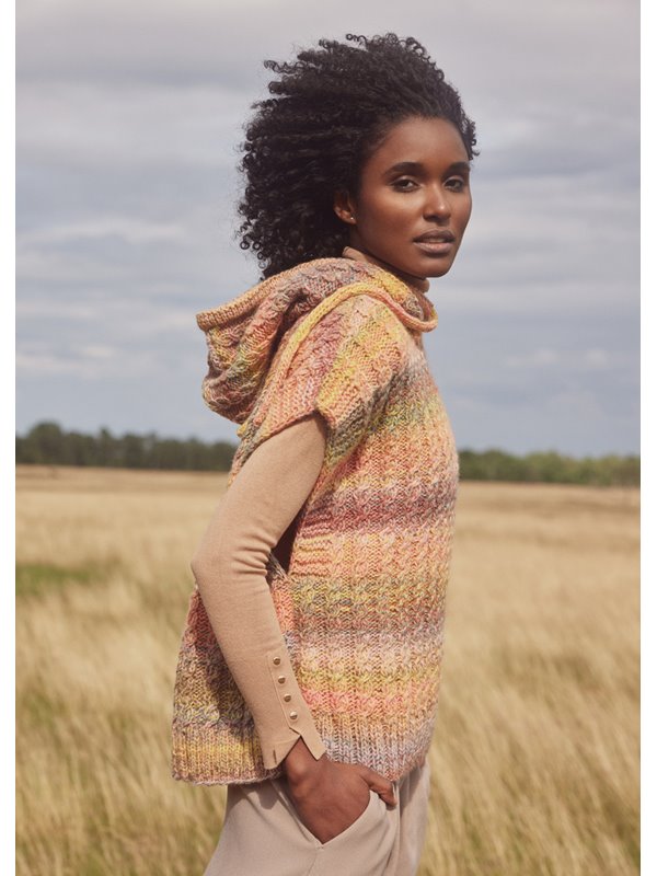 Lana Grossa HOODIE SLIPOVER Gomitolo Pablo - Strikkeopskrift (SE)