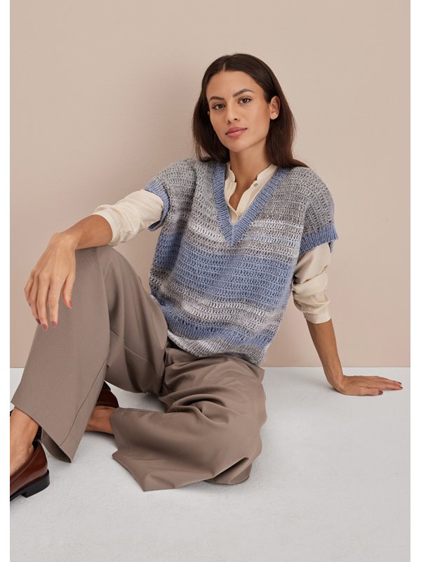 Lana Grossa HÆKLET SLIPOVER Gomitolo Gala - Hækleopskrift (SE)