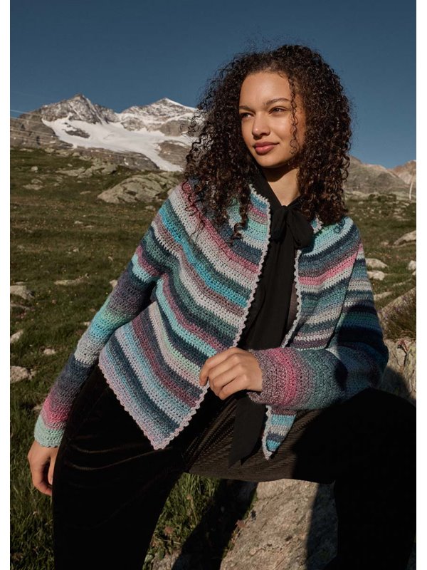 Lana Grossa HÆKLET JAKKE Gomitolo Fumo