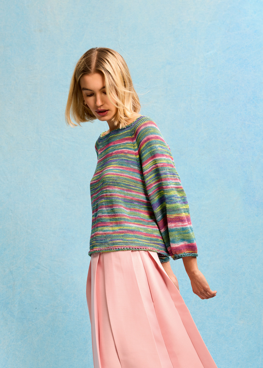 TOP-DOWN-RAGLAN-PULLOVER Gomitolo Alga fra Lana Grossa