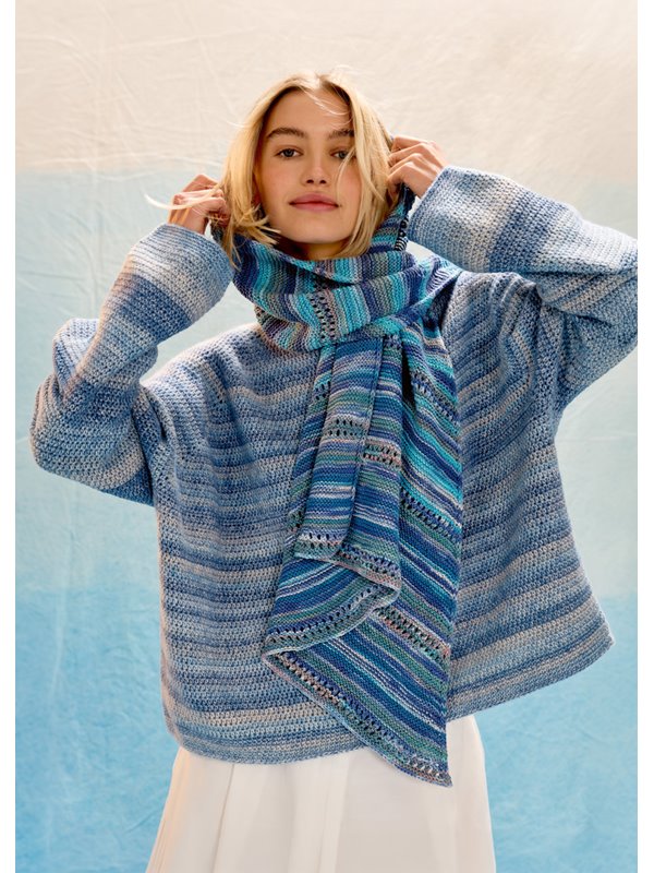 Lana Grossa ASYMMETRISK TREKANTSJAL Gomitolo Alga