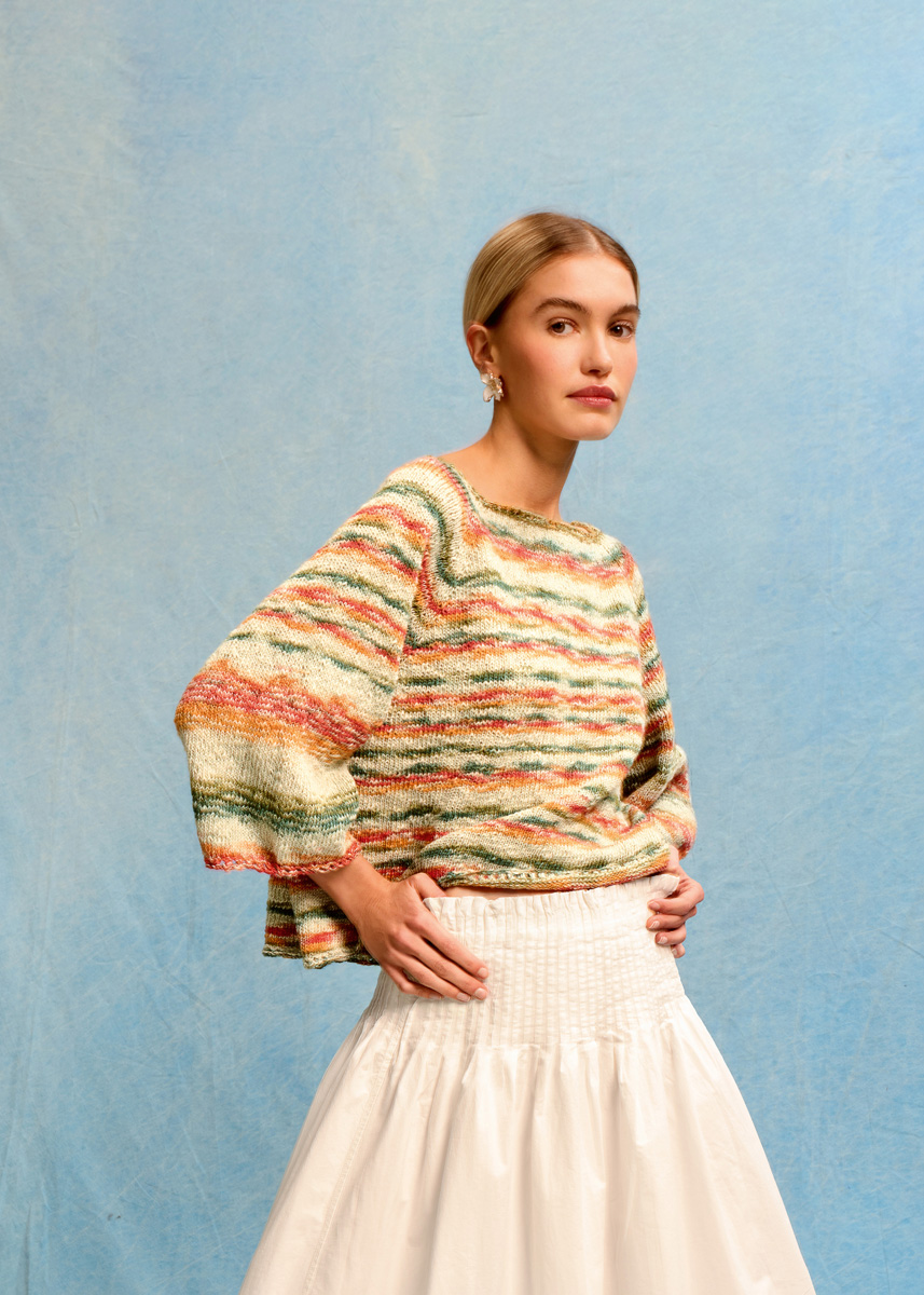 TOP-DOWN-RAGLAN-PULLOVER Gomitolo California fra Lana Grossa