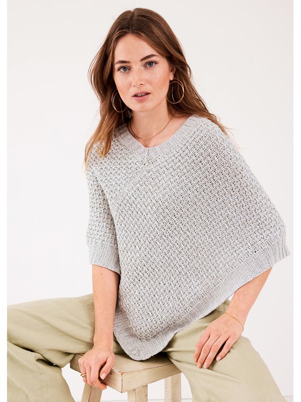 Lana Grossa PONCHO Linarte - Strikkeopskrift (SE)