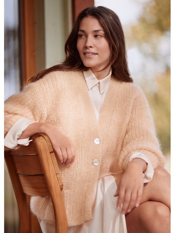 Lana Grossa JAKKE I HALVPATENT Silkhair