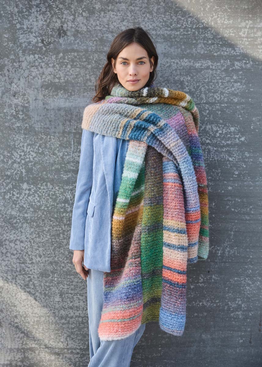 BRED SJAL Gigante Multi fra Lana Grossa