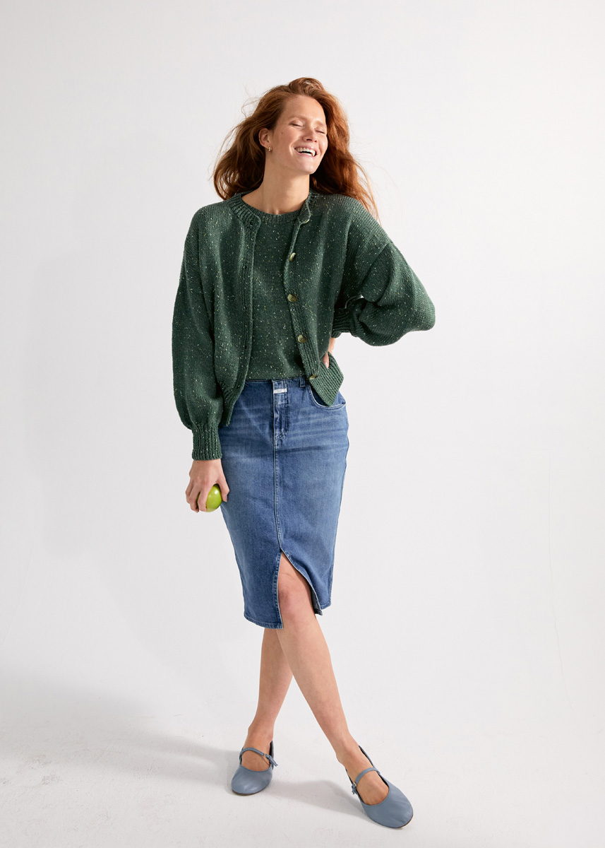 CARDIGAN GERDA IV Cool Wool Big Dots fra Lana Grossa