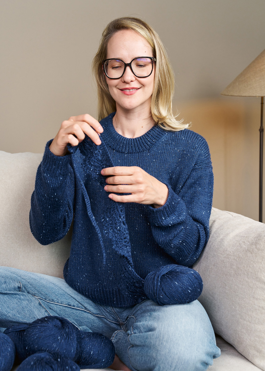 sinchens PULLOVER II Cool Wool Big Dots fra Lana Grossa
