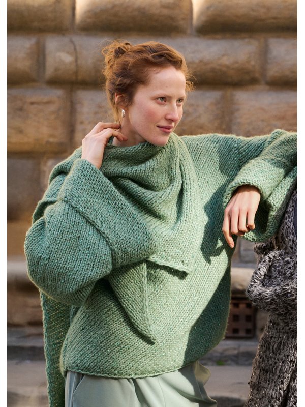 Lana Grossa DIAGONALSTRIKKET SWEATER Lucciola