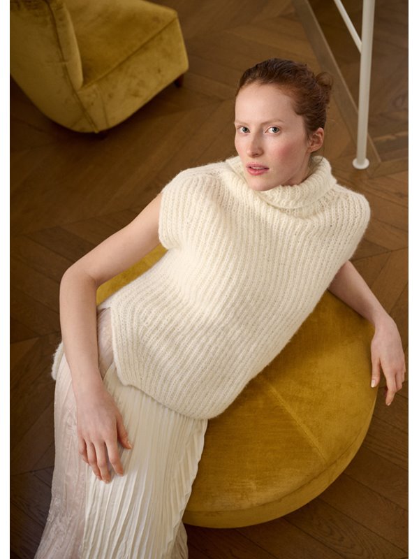 Lana Grossa SLIPOVER I HALVPATENT Nebbia