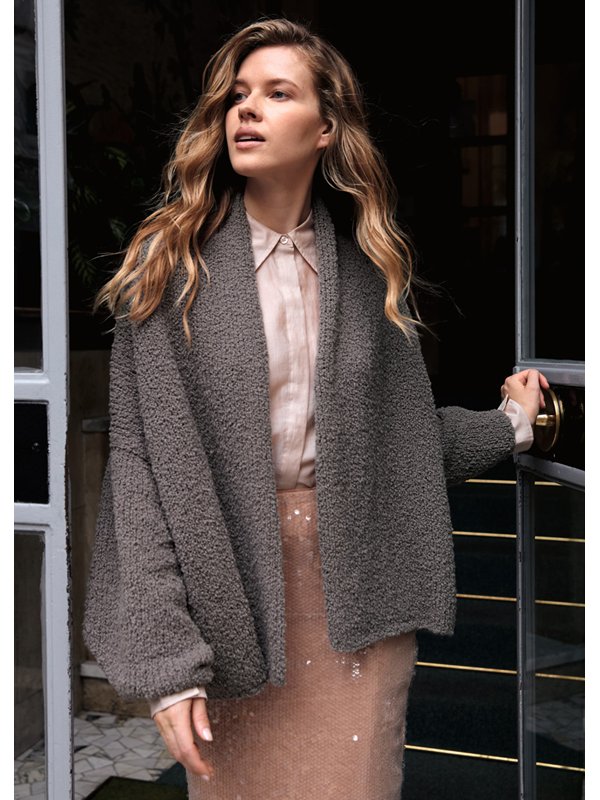Lana Grossa CARDIGAN MED SJALSKRAVE TOP-DOWN Orsettini
