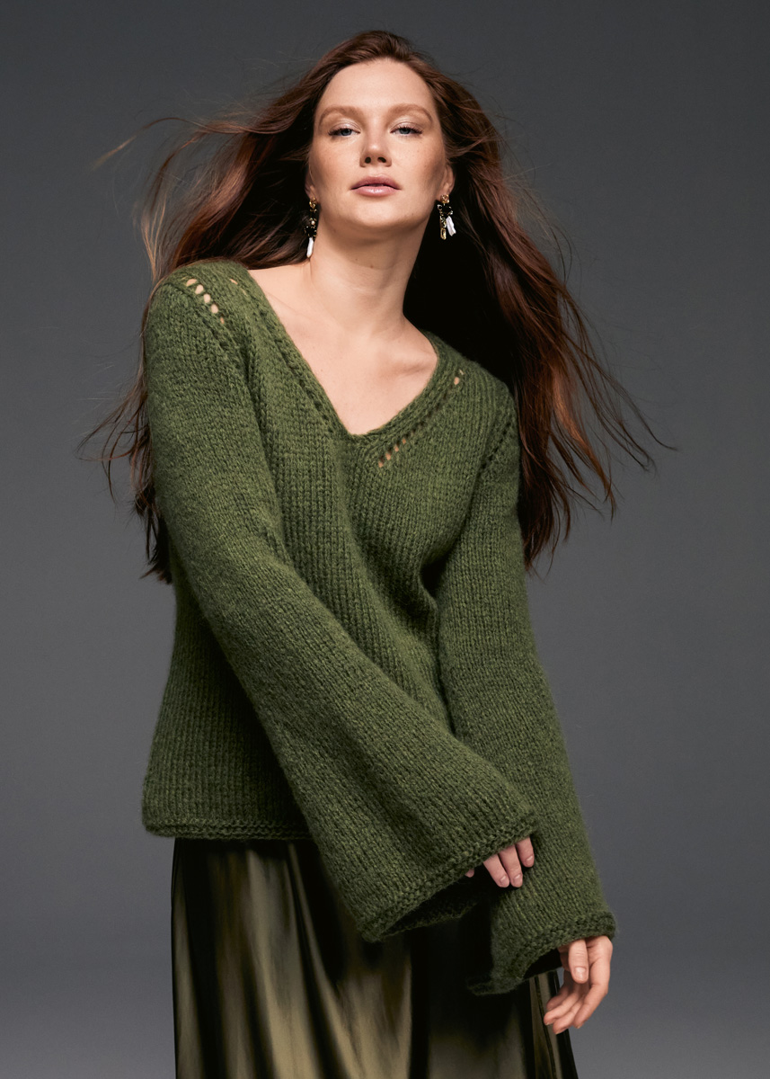 Lana Grossa V-PULLOVER Chapeau