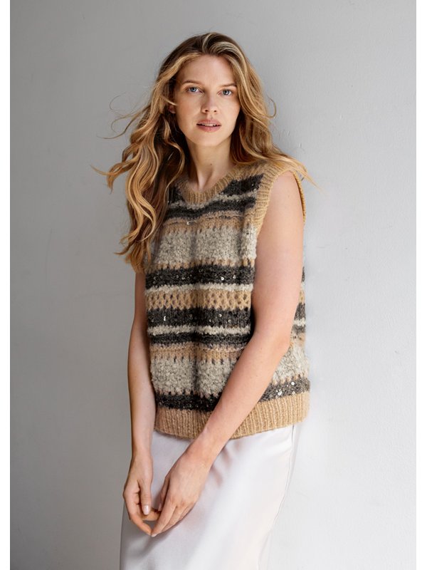 Lana Grossa SLIPOVER IM MUSTERMIX Orsetto, Mohair di Gio, Brigitte No. 2 & Cosmo