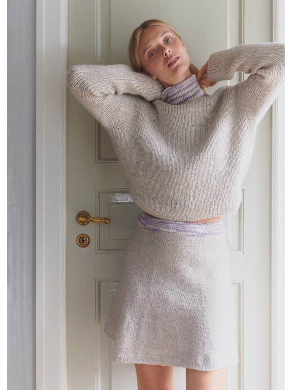 Lana Grossa PULLOVER & NEDERDEL Natural Alpaca Pelo