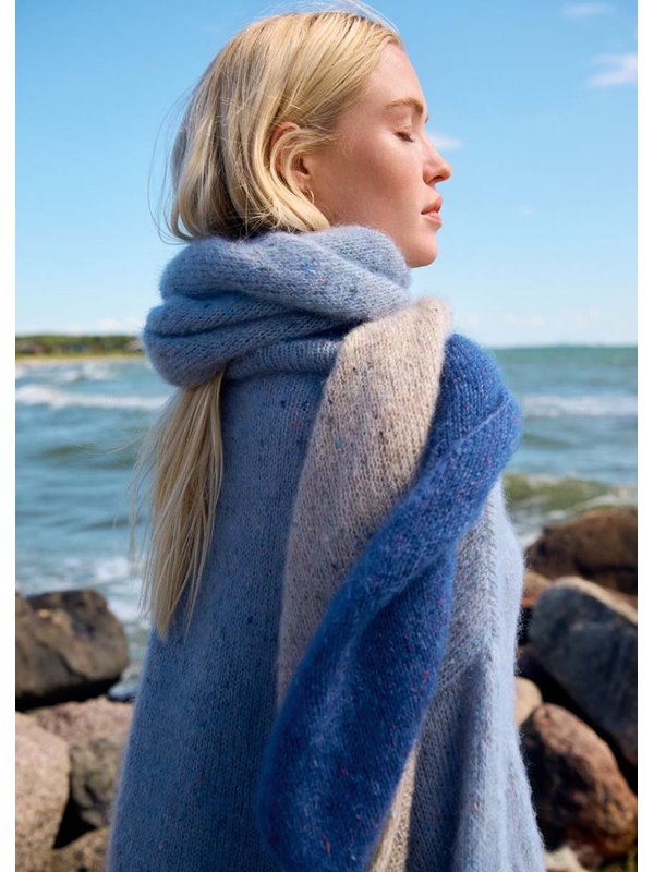 Lana Grossa DIAGONAL SJAL Natural Superkid Tweed