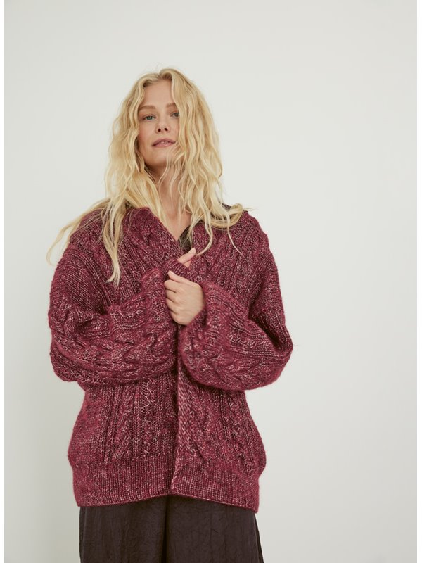 Lana Grossa CARDIGAN Natural Alpaca Pelo