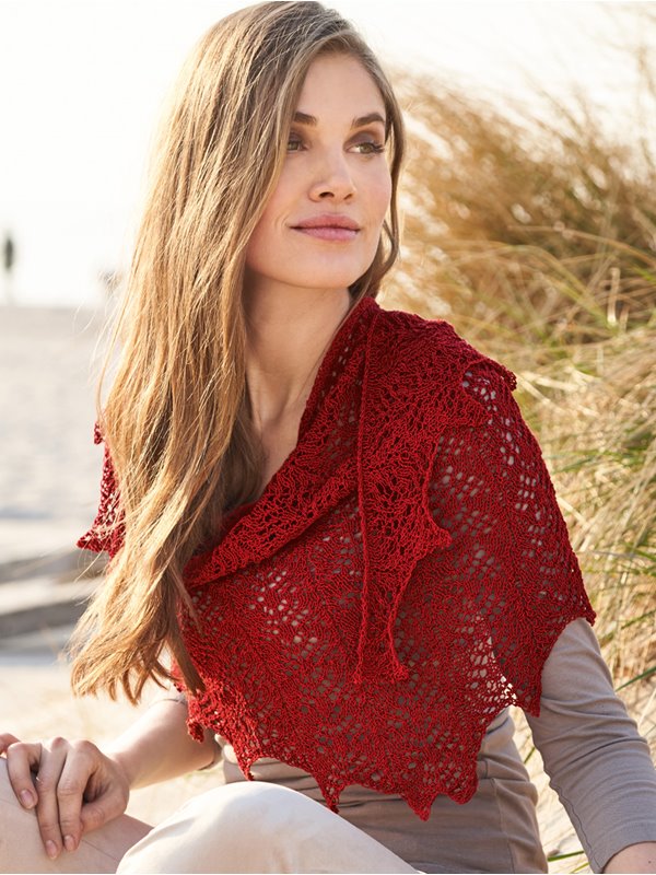 Lana Grossa TREKANTTØRKLÆDE Capri - Strikkeopskrift (NO)