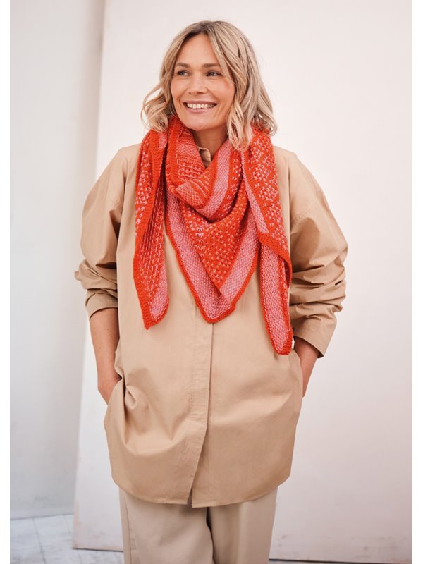 Lana Grossa TREKANTTØRKLÆDE Ecopuno & Ecopuno Dégradé - Strikkeopskrift (SE)