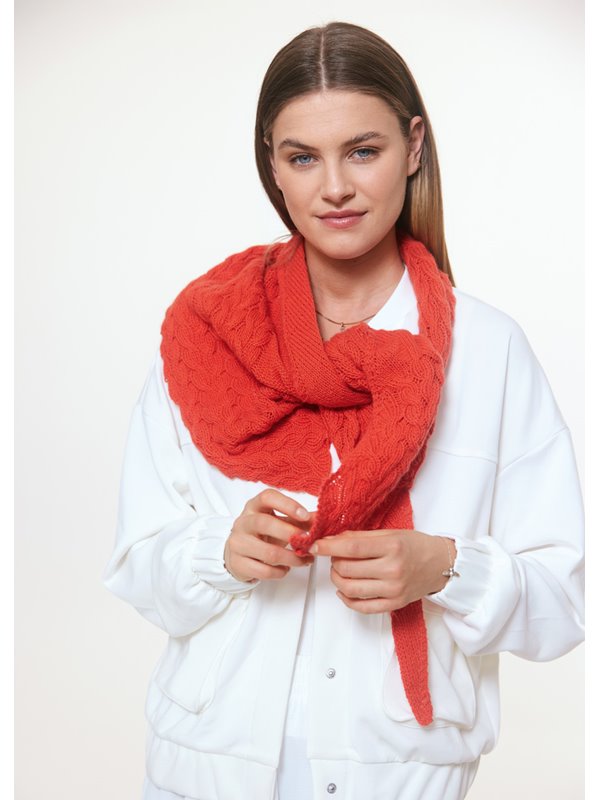 Lana Grossa TREKANTTØRKLÆDE Cashmere Pure - Strikkeopskrift (SE)