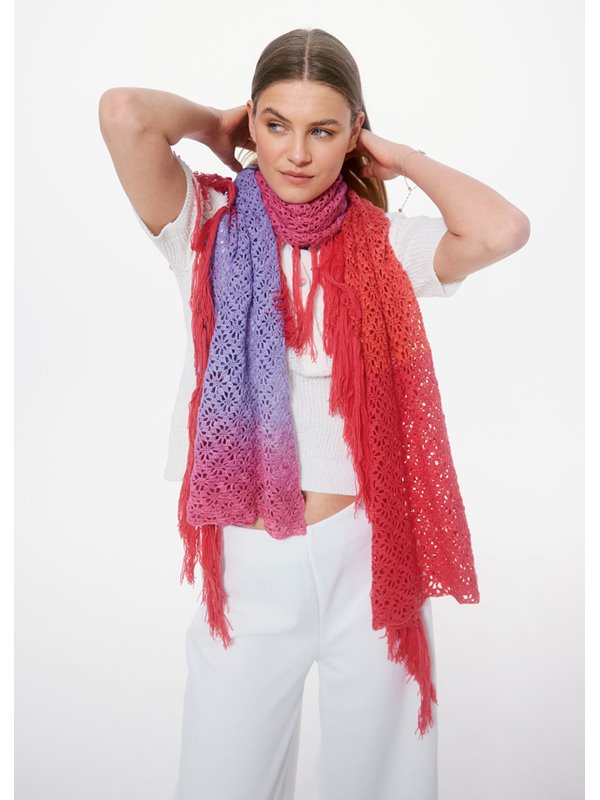 Lana Grossa STOLA Merino Lace Aquarell & Cool Wool Lace - Strikkeopskrift (SE)