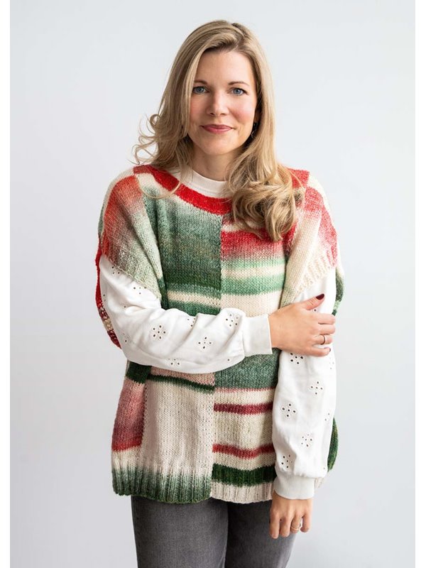 Lana Grossa SLIPOVER Gomitolo (Christmas Edition Lurex) - Strikkeopskrift (SE)