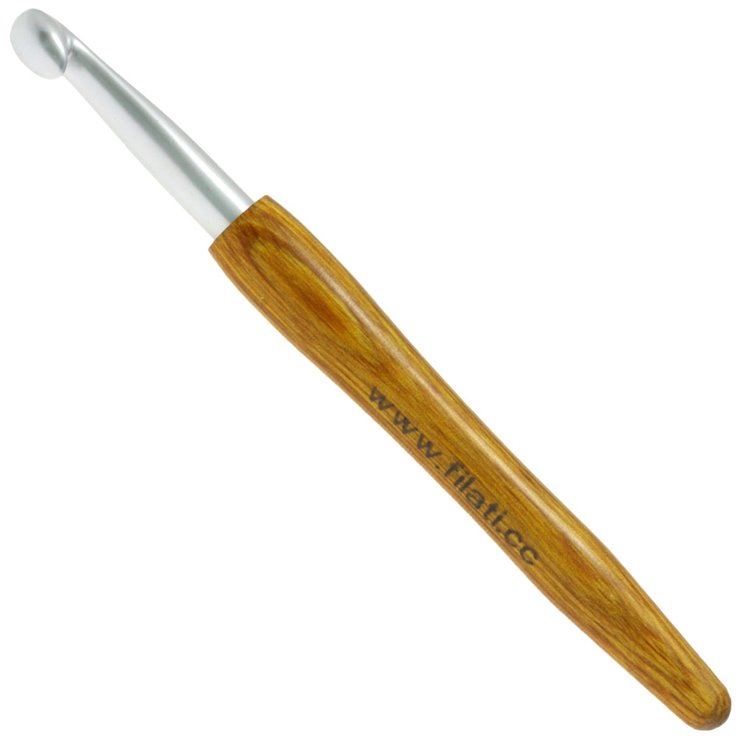 Lana Grossa Uld Hæklenål Aluminium Træskaft Design Træ Signal Str, 9,0