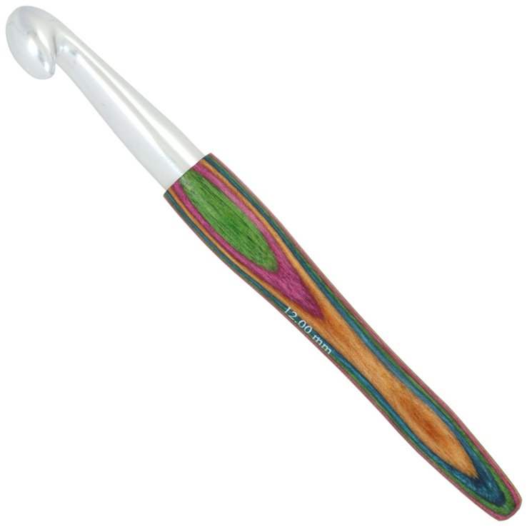 Lana Grossa Uld Hæklenål Aluminium Træskaft Design Træ Color Str,12,0