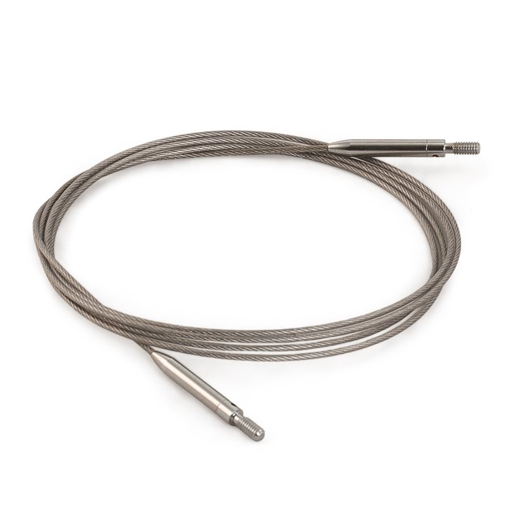 Lana Grossa Dreibar kabel Vario i rostfrit stål, fin, 120 cm